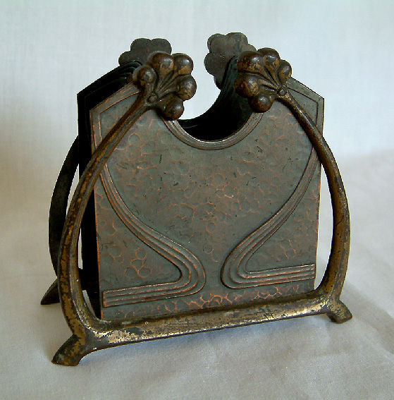 antique arts & crafts art nouveau WMF letter stand